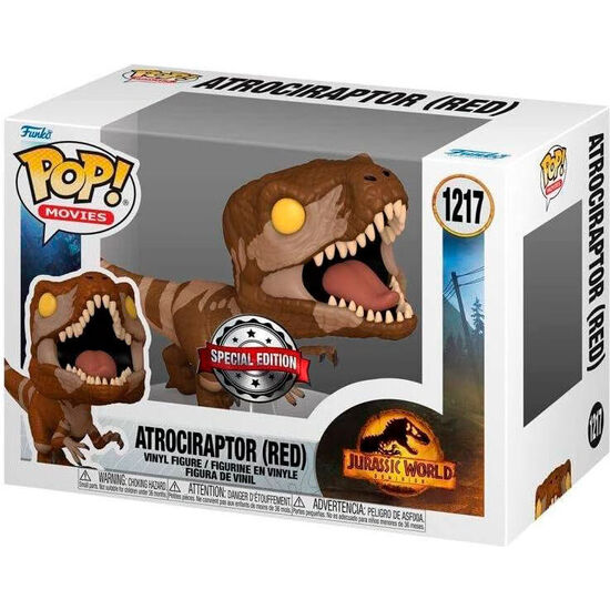 FIGURA POP JURASSIC WORLD 3 ATROCIRAPTOR RED EXCLUSIVE image 0