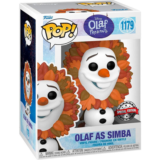 FIGURA POP DISNEY OLAF PRESENT OLAF AS SIMBA EXCLUSIVE image 0