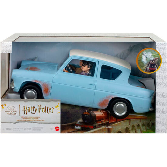 COCHE VOLADOR + FIGURAS HARRY RON HARRY POTTER image 0