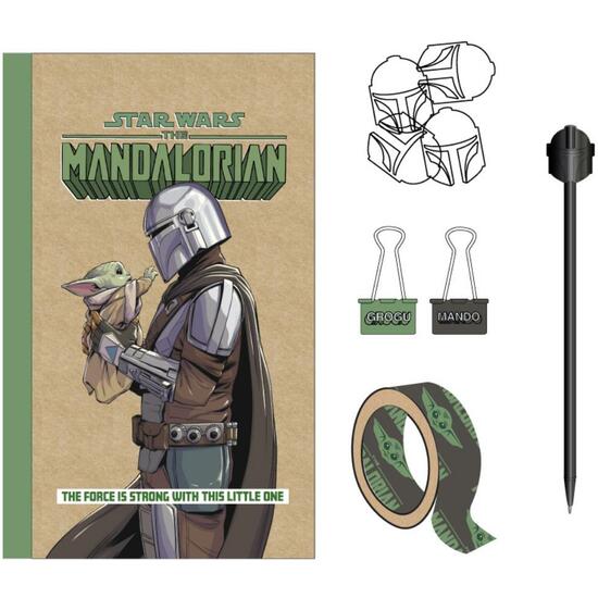 SET DE PAPELERÍA THE MANDALORIAN GREEN image 1