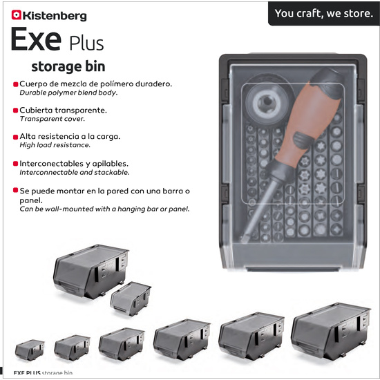 CONTENEDOR DE ALMACENAMIENTO KISTENBERG EXE PLUS STORAGE BIN image 1