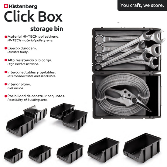 CONTENEDOR DE ALMACENAMIENTO KISTENBERG CLICK BOX STORAGE BIN image 1