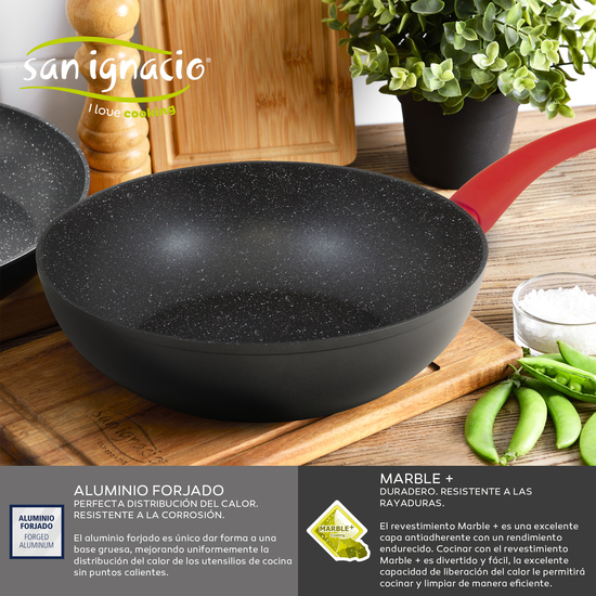 SET DE 3 UTENSILIOS DE COCINA + PLANCHA DE ALUMINIO FORJADO image 2