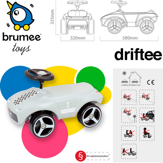 COCHE CORREPASILLOS DRIFTEE GRIS image 1