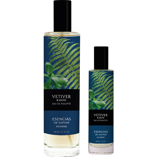 SET DE 2 ESTUCHES FRAGANCIA 100 ML + 30 ML ESENCIAS DE SAPHIR - VETIVER & MOSS image 1
