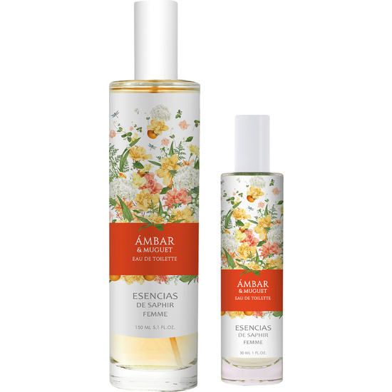 SET DE 2 ESTUCHES FRAGANCIA 100 ML + 30 ML ESENCIAS DE SAPHIR - AMBAR & MUGUET image 1