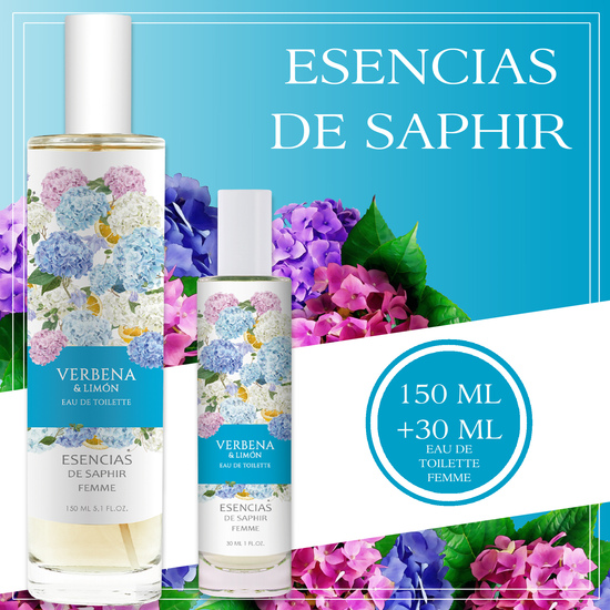 SET DE 2 ESTUCHES FRAGANCIA 100 ML + 30 ML ESENCIAS DE SAPHIR - VERBENA & LIMÓN image 2