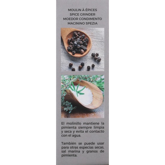 MOLINILLO PIMIENTA MADERA 15CM QUTTIN image 2