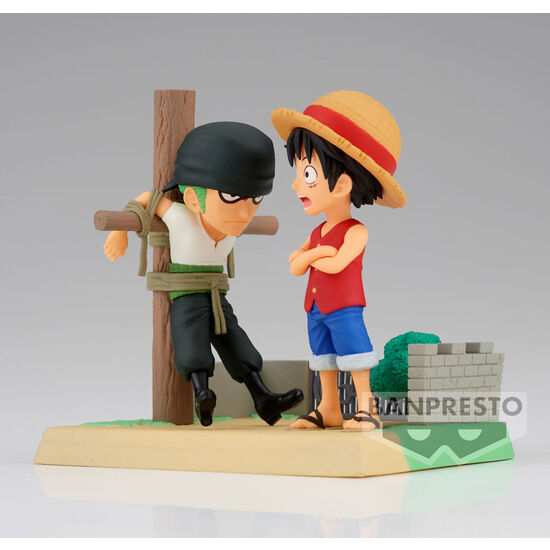 FIGURA MONKEY D LUFFY & RORONOA ZORO LOG STORIES ONE PIECE 7CM image 1