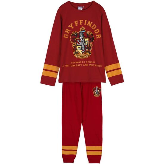 PIJAMA LARGO SINGLE JERSEY HARRY POTTER DARK RED image 0