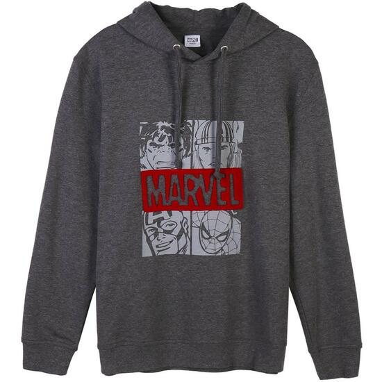 SUDADERA CON CAPUCHA COTTON BRUSHED MARVEL DARK GRAY image 0