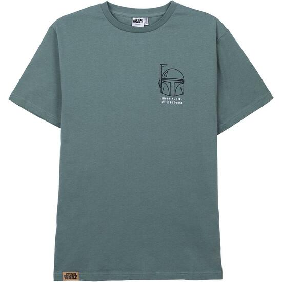 CAMISETA CORTA SINGLE JERSEY BOBA FETT DARK GREEN image 0