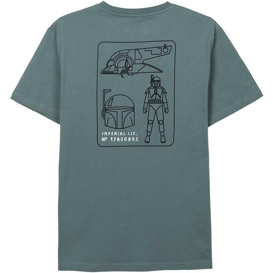 CAMISETA CORTA SINGLE JERSEY BOBA FETT DARK GREEN image 1