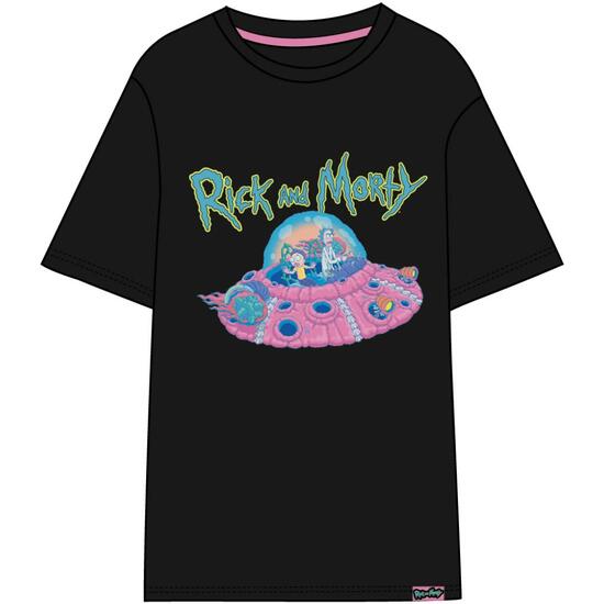 CAMISETA CORTA SINGLE JERSEY RICK AND MORTY BLACK image 0