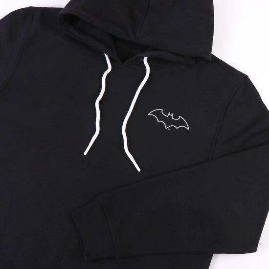 SUDADERA CON CAPUCHA COTTON BRUSHED BATMAN BLACK image 2