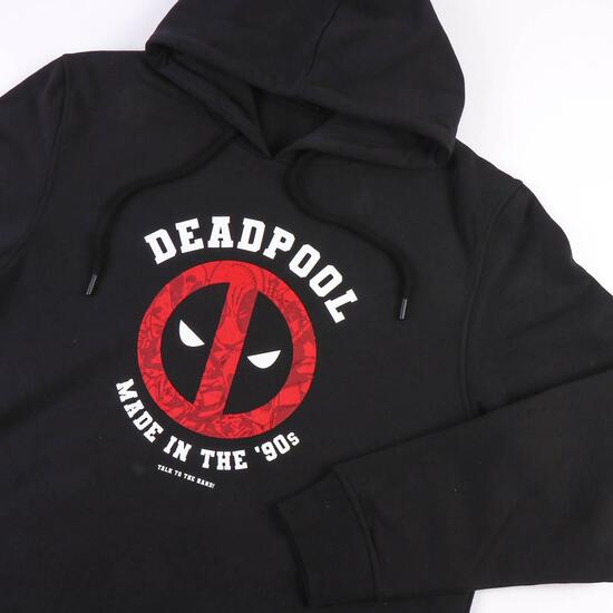 SUDADERA CON CAPUCHA COTTON BRUSHED DEADPOOL BLACK image 2