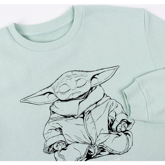 SUDADERA COTTON BRUSHED THE MANDALORIAN LIGHT GREEN image 2