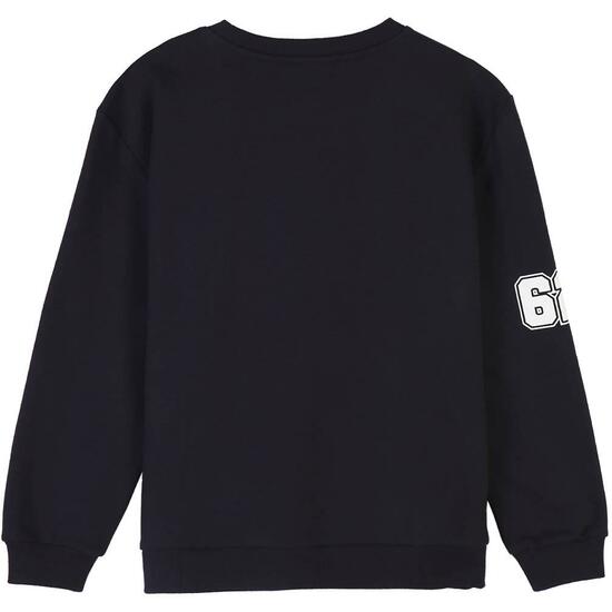 SUDADERA COTTON BRUSHED STITCH DARK BLUE image 1