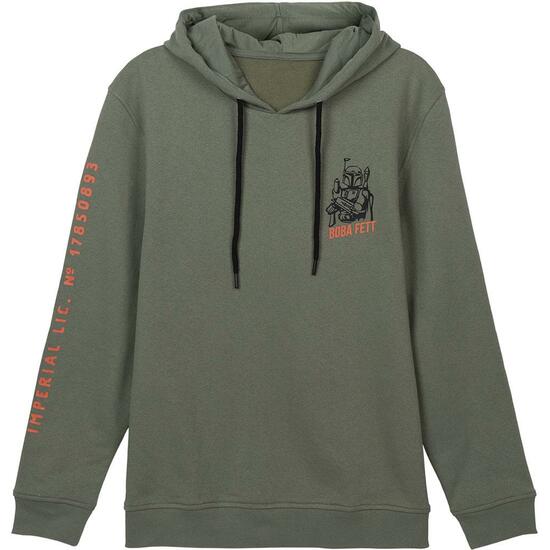 SUDADERA CON CAPUCHA COTTON BRUSHED THE MANDALORIAN DARK GREEN image 0