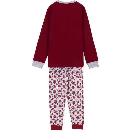 PIJAMA LARGO SINGLE JERSEY HARRY POTTER DARK RED image 1