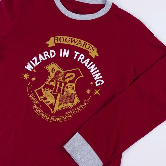 PIJAMA LARGO SINGLE JERSEY HARRY POTTER DARK RED image 2