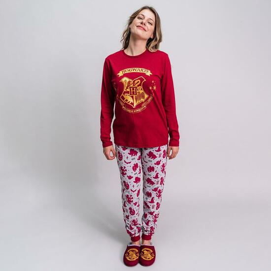 PIJAMA LARGO SINGLE JERSEY HARRY POTTER DARK RED image 3