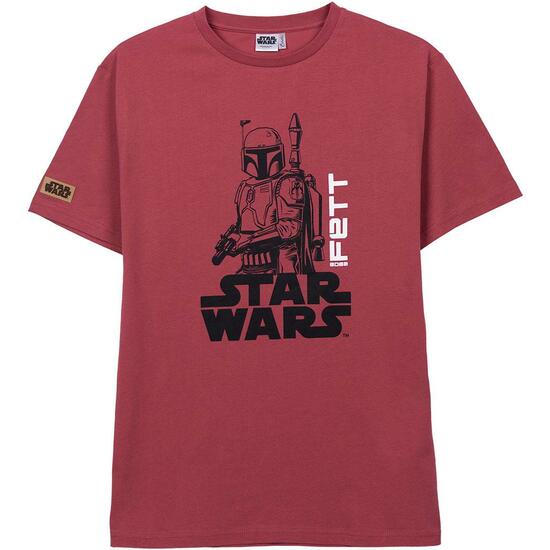 CAMISETA CORTA SINGLE JERSEY BOBA FETT DARK RED image 0