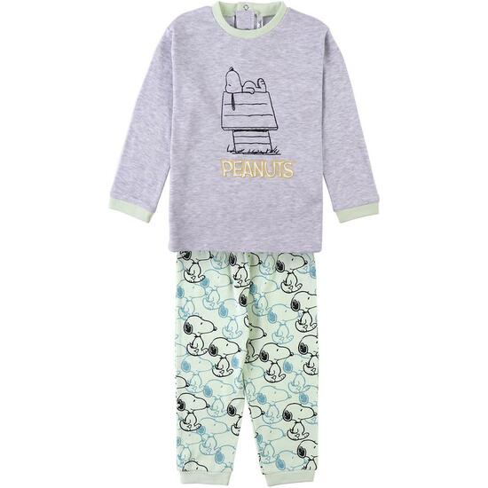 PIJAMA LARGO VELOUR COTTON SNOOPY BLUE image 0