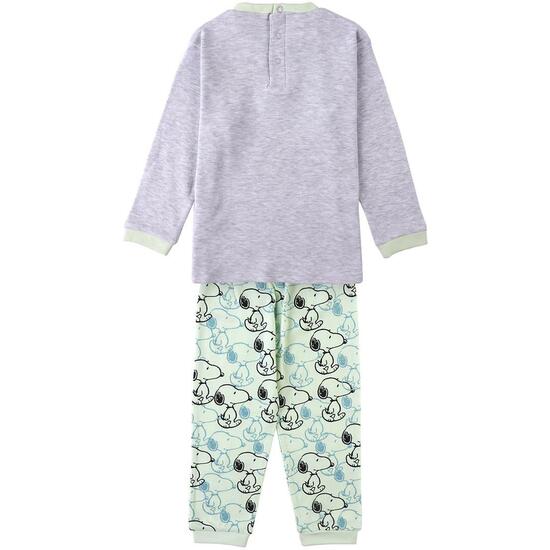 PIJAMA LARGO VELOUR COTTON SNOOPY BLUE image 1