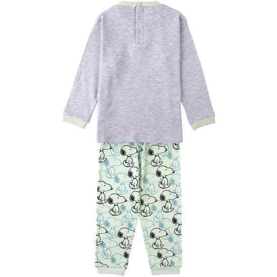 PIJAMA LARGO VELOUR COTTON SNOOPY BLUE image 1