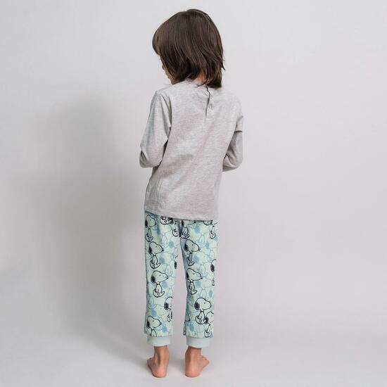 PIJAMA LARGO VELOUR COTTON SNOOPY BLUE image 4