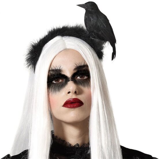 DIADEMA PAJARO NEGRO HALLOWEEN image 0