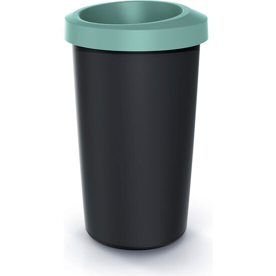 CUBO DE RECICLAJE 45L KEDEN EN PLÁSTICO CON PRÁCTICA TAPA ABIERTA COLOR VERDE. image 0