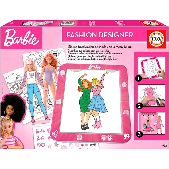 BARBIE CREA TUS DISEÑOS. MESA CON LUZ + 5 AÑOS image 0