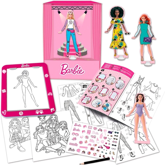 BARBIE CREA TUS DISEÑOS. MESA CON LUZ + 5 AÑOS image 1