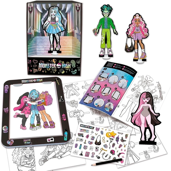 MONSTER HIGH CREA TUS DISEÑOS. MESA CON LUZ + 5 AÑOS image 1