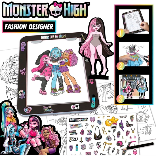 MONSTER HIGH CREA TUS DISEÑOS. MESA CON LUZ + 5 AÑOS image 2