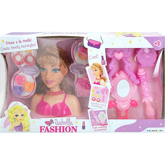 BUSTO DE MUÑECA CON ACCESORIOS DE PEINADO ISABELLA FASHION image 1