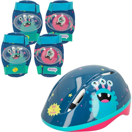 SET CASCO Y PROTECTORES PARA RODILLAS Y CODOS image 0