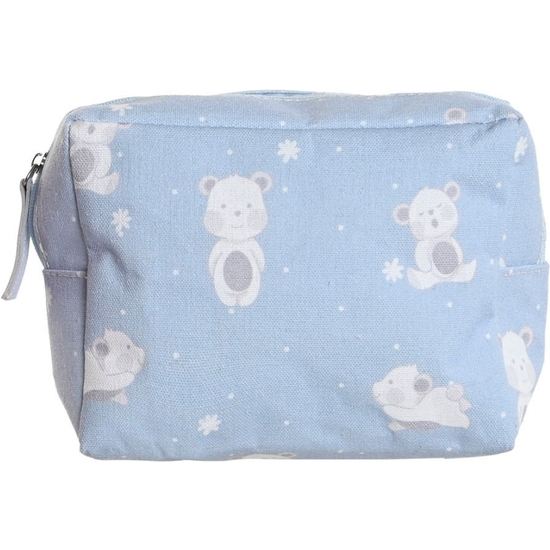 NECESER LIENZO OSOS BABY 15X12X6 AZUL Y ROSA image 0