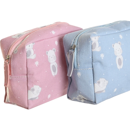 NECESER LIENZO OSOS BABY 15X12X6 AZUL Y ROSA image 1