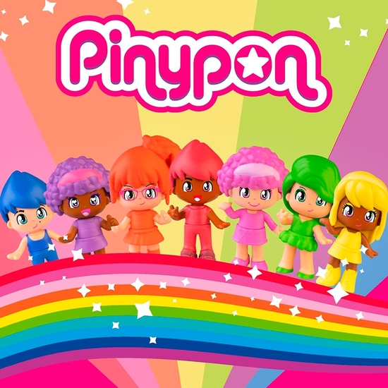 PINYPON TUBO RAINBOW CON 7 FIGURAS image 2