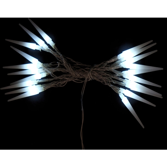 GUIRNALDA 30 LUCES LED BLANCAS FORMA CONO image 0