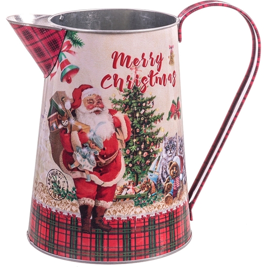 JARRA METAL DECORADA NAVIDAD 21X13X17 image 0