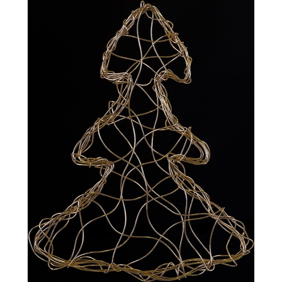 ÁRBOL METÁLICO DECORACIÓN NAVIDAD ORO 20X20 CM image 0