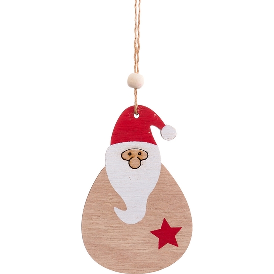 COLGANTE PAPÁ NOEL MADERA 10X7 CM 2 MODELOS image 0