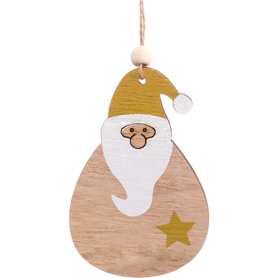 COLGANTE PAPÁ NOEL MADERA 10X7 CM 2 MODELOS image 1