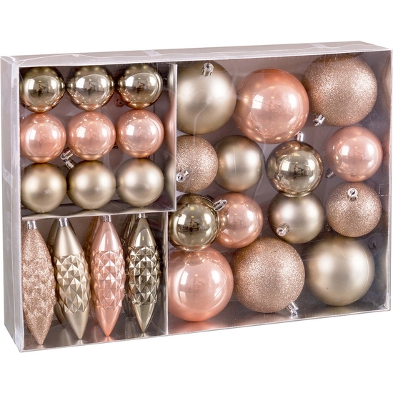 SET 31 ADORNOS PARA ÁRBOL TONOS SUAVES image 0