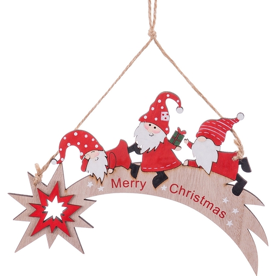 ESTRELLA DE ORIENTE MADERA CON PAPÁ NOEL 18X12 CM image 0