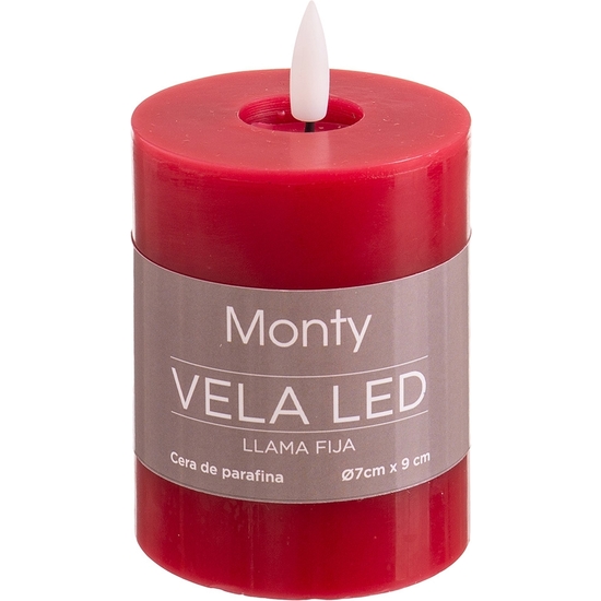 VELA LED ROJO 7X9 CM image 0